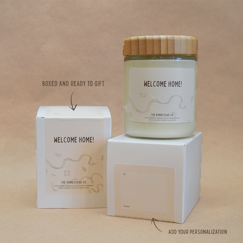 "Welcome Home" Gifting Candle