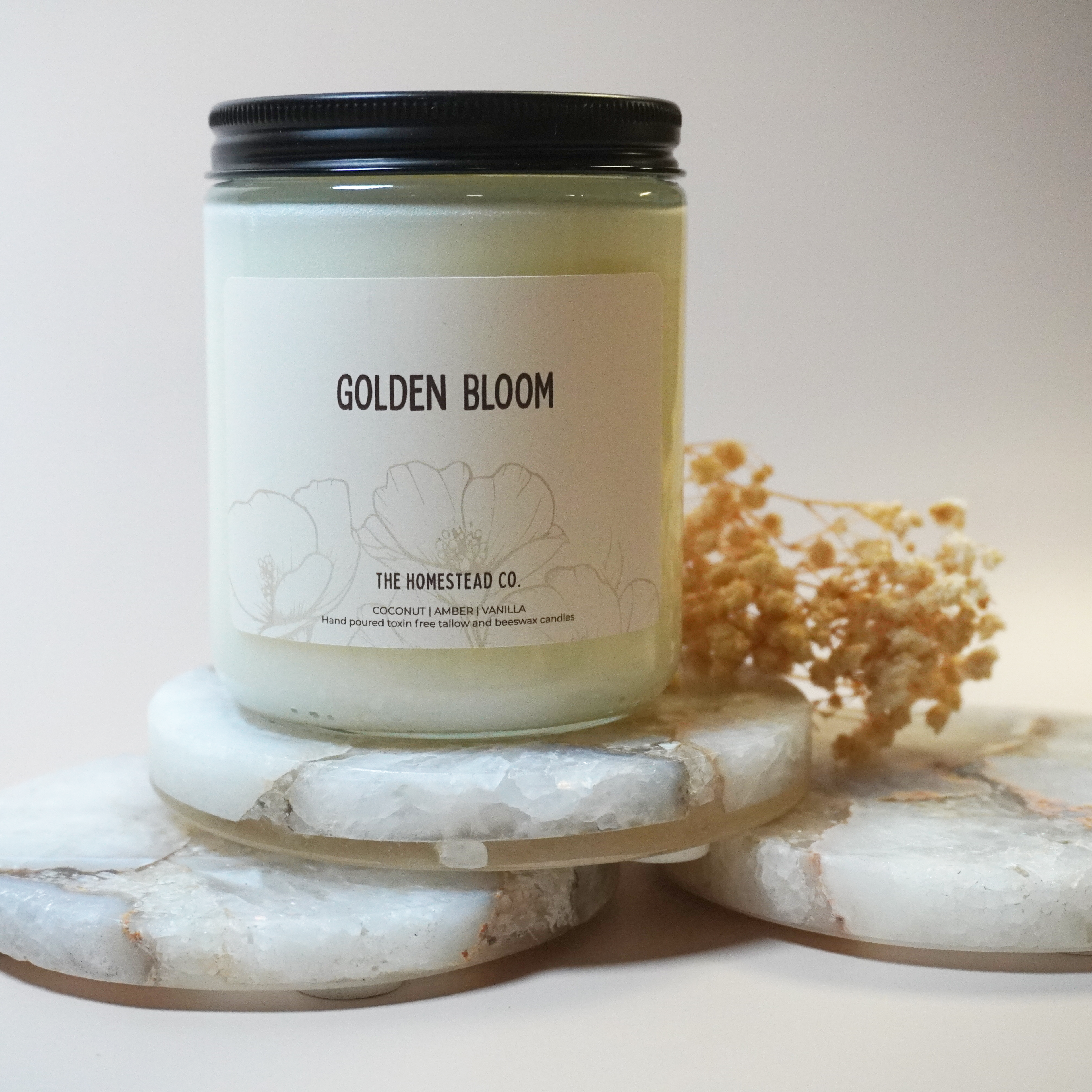 Golden Bloom Candle